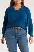 Caslon® Sequin V-Neck Sweater
