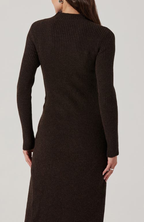ASTR ASTR THE LABEL MOCK NECK RIB LONGLINE SWEATER