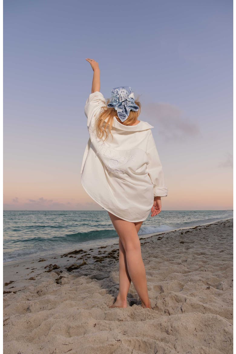 Bride Buttondown, Alternate, color, White