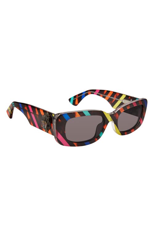 Kurt Geiger London 52mm Rectangular Sunglasses In Rainbow/smoke