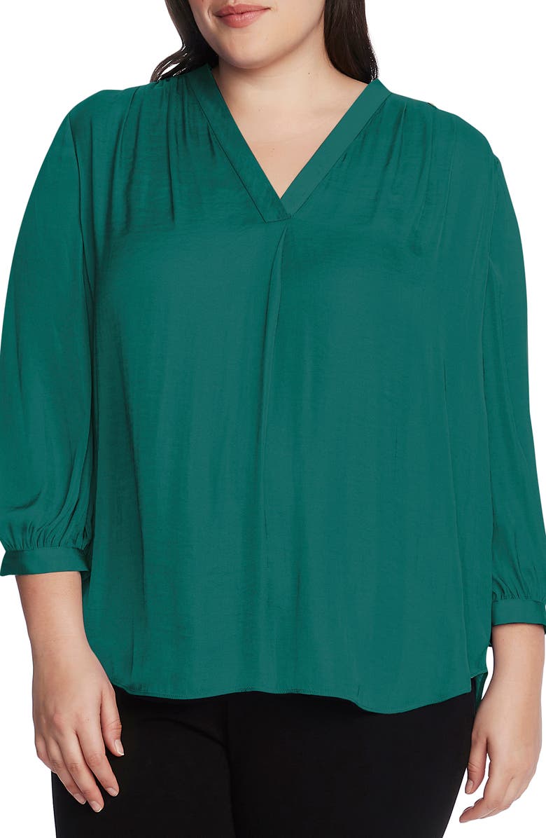 Vince Camuto Rumple Satin Blouse, Main, color, 