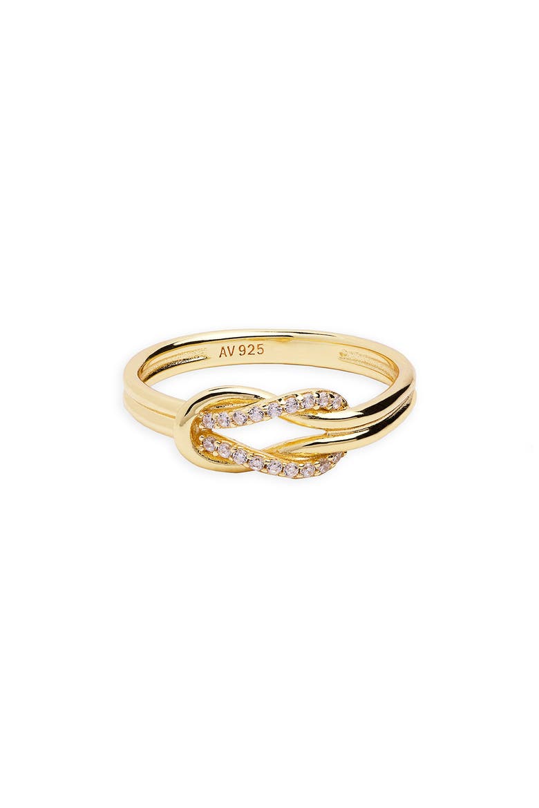 Love Knot Pavé Ring, Alternate, color, GOLD