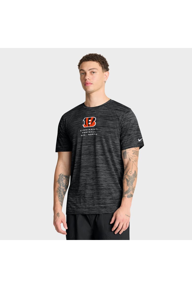 Men's Nike Black Cincinnati Bengals Velocity Ball Carrier Dri-FIT T-Shirt, Main, color, Black