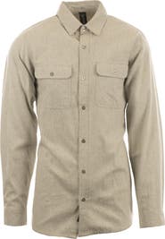 BURNSIDE Yarn Dye Flannel Button-Up Shirt