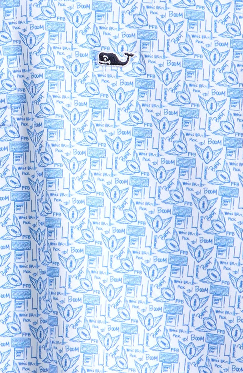 vineyard vines Kids' Print Polo, Alternate, color, Micro - White/ Blue