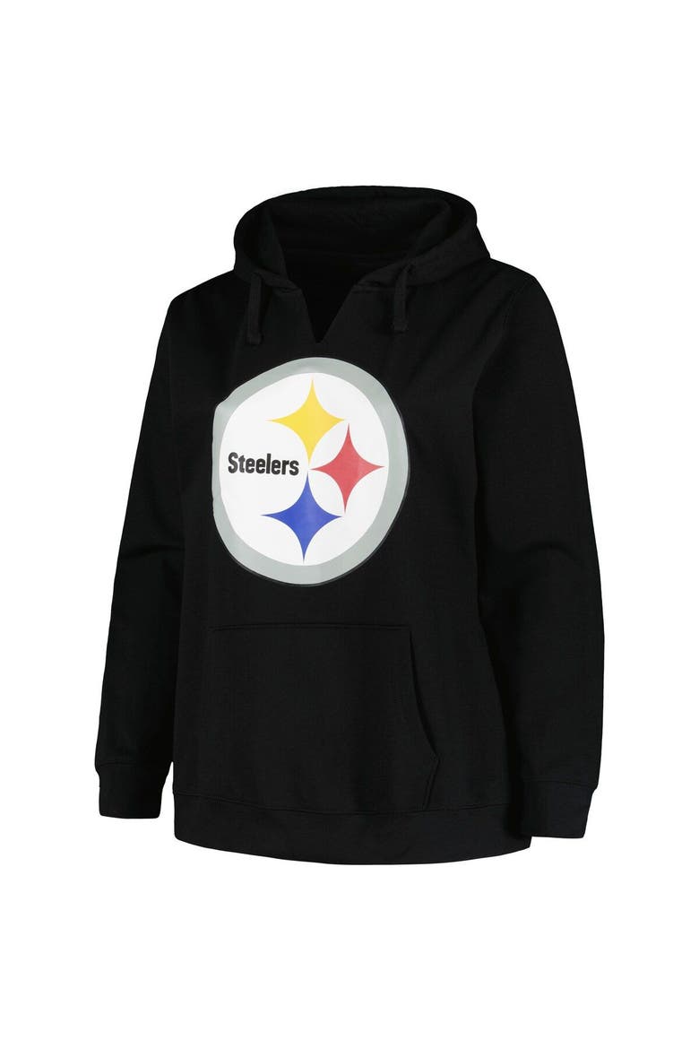Women's Profile T.J. Watt Black Pittsburgh Steelers Plus Size Player Name & Number Pullover Hoodie, Alternate, color, Black