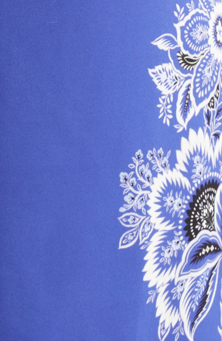 Etro Floral Print Stretch Crepe Shift Dress, Alternate, color, 