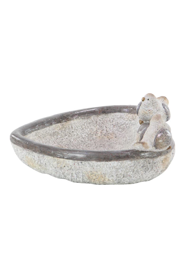 Country Polystone Bird Heart Bowl, Alternate, color, GRAY