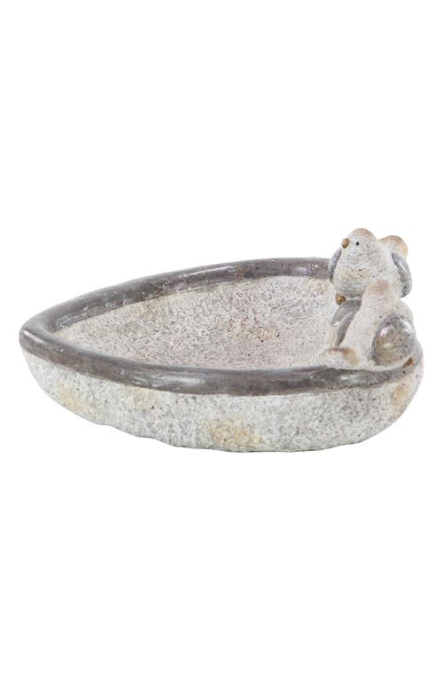 Uma Country Polystone Bird Heart Bowl In Gray