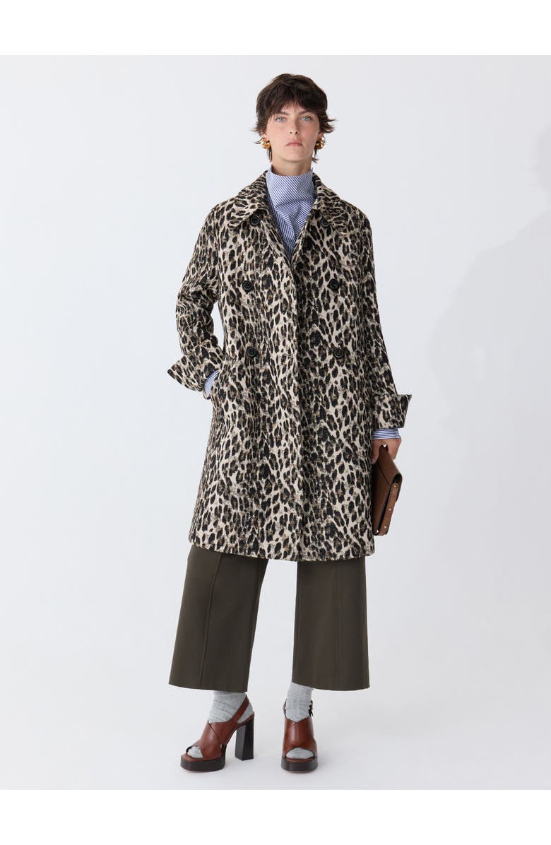Callas Milano PERRY Animal Jaquard Coat, Alternate, color, Natural Multi