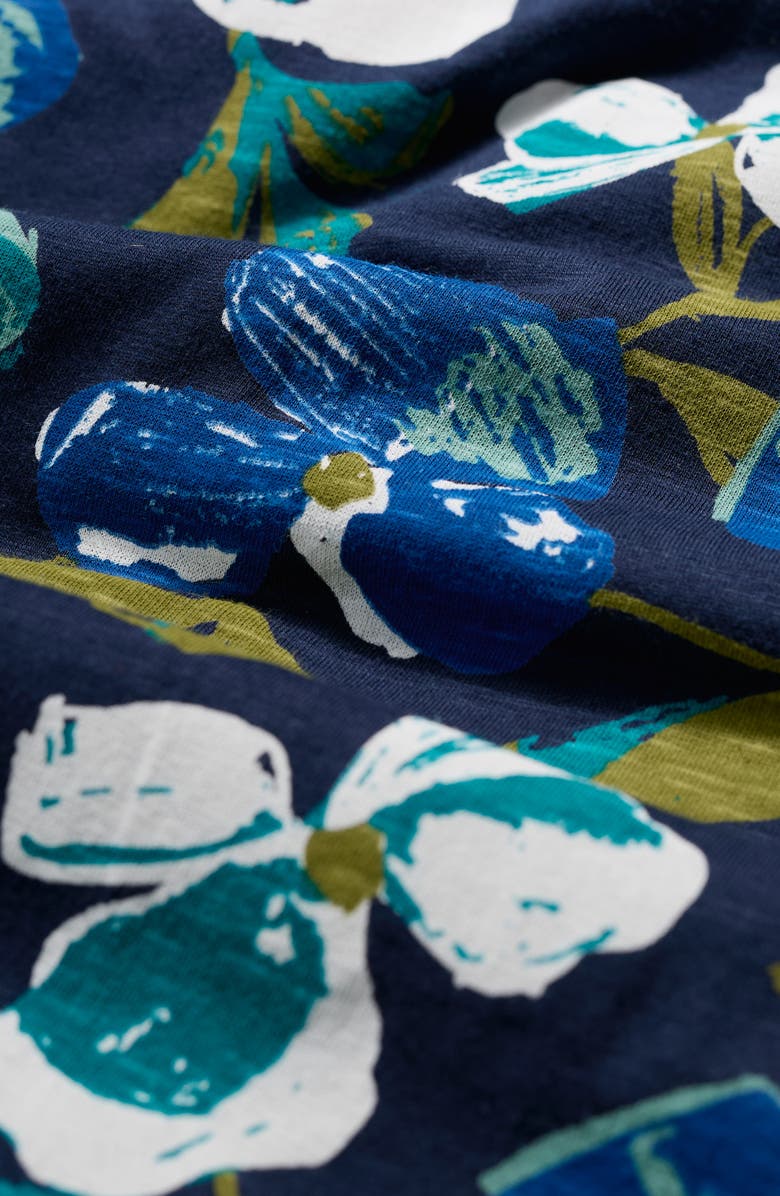 Seasalt Cornwall Chateaux Floral Print Organic Cotton Midi Dress, Alternate, color, Lamorna Bloom Maritime