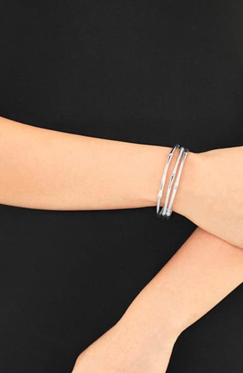 John Hardy Bamboo Set Of Three Bangles In Silver