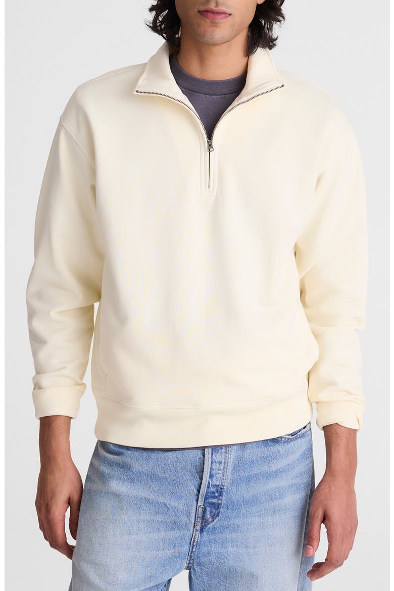 Quarter Zip Loopback Terry Sweatshirt, Main, color, VINTAGE CANVAS