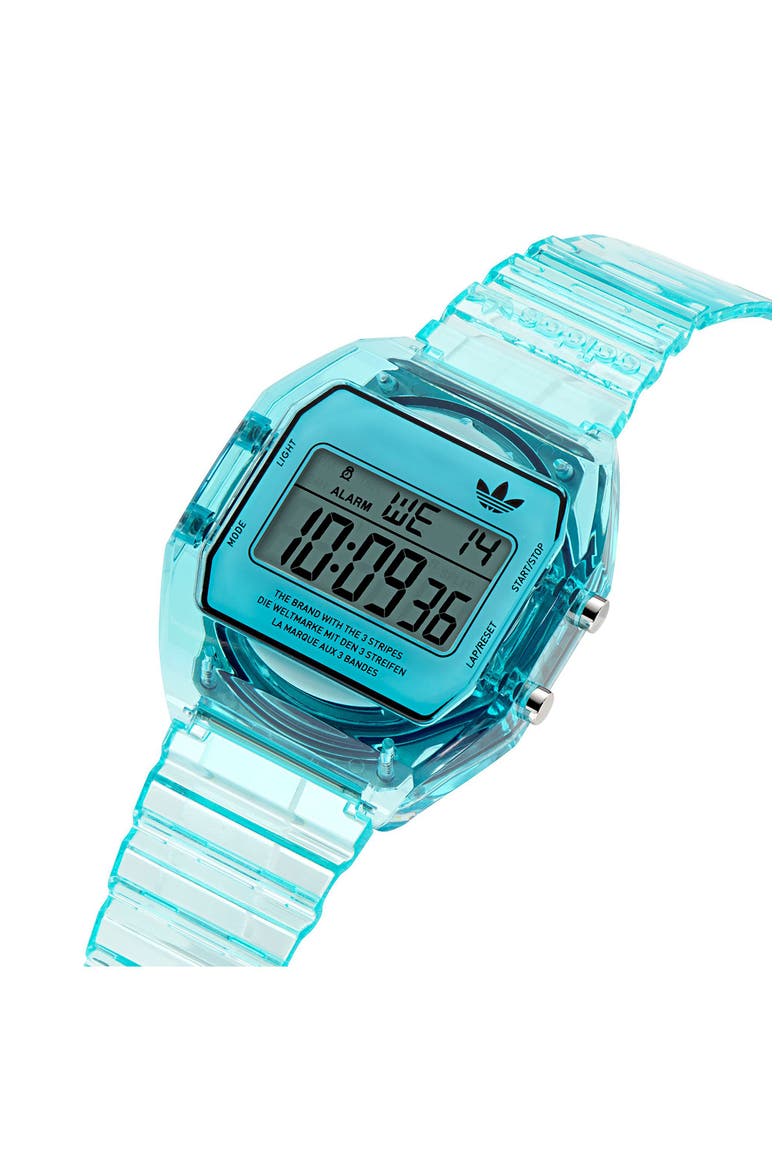 AO Street Translucent Resin Strap Watch, Alternate, color, BLUE