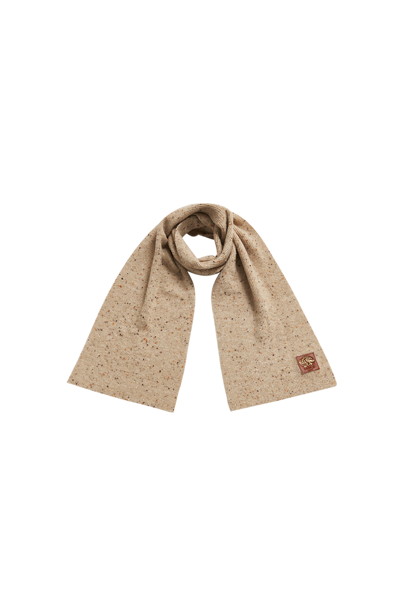 Fable England Taupe Knitted Scarf, Main, color, Taupe