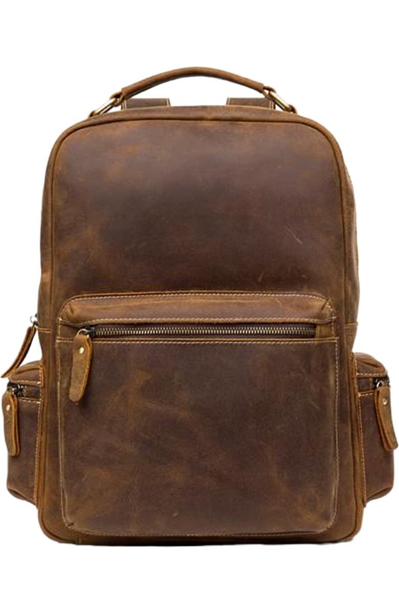 STEEL HORSE LEATHER The Langley Backpack | Genuine Vintage Leather Backpack, Alternate, color, Brown