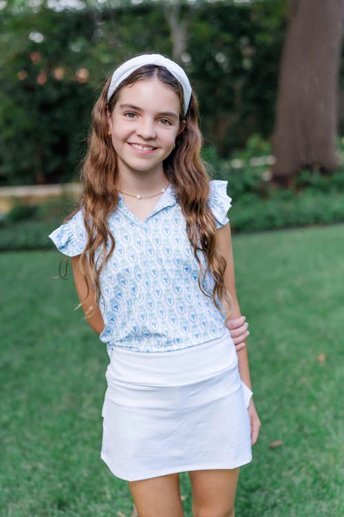 Lila And Hayes Ellie Girls' Sleeveless Ruffled Top By Lh Sport