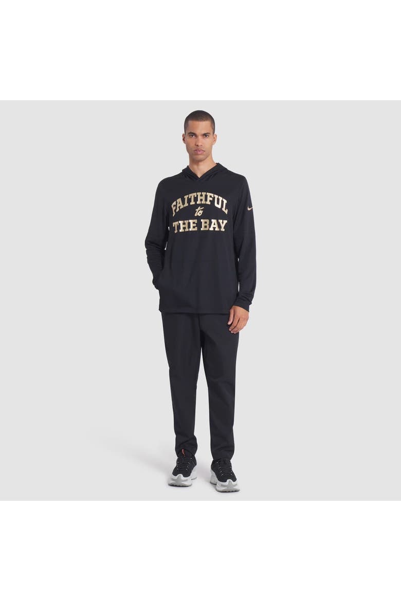 Men's Nike Black San Francisco 49ers 2025 Rivalries Collection Sideline Dri-FIT Long Sleeve Hoodie T-Shirt, Alternate, color, Black