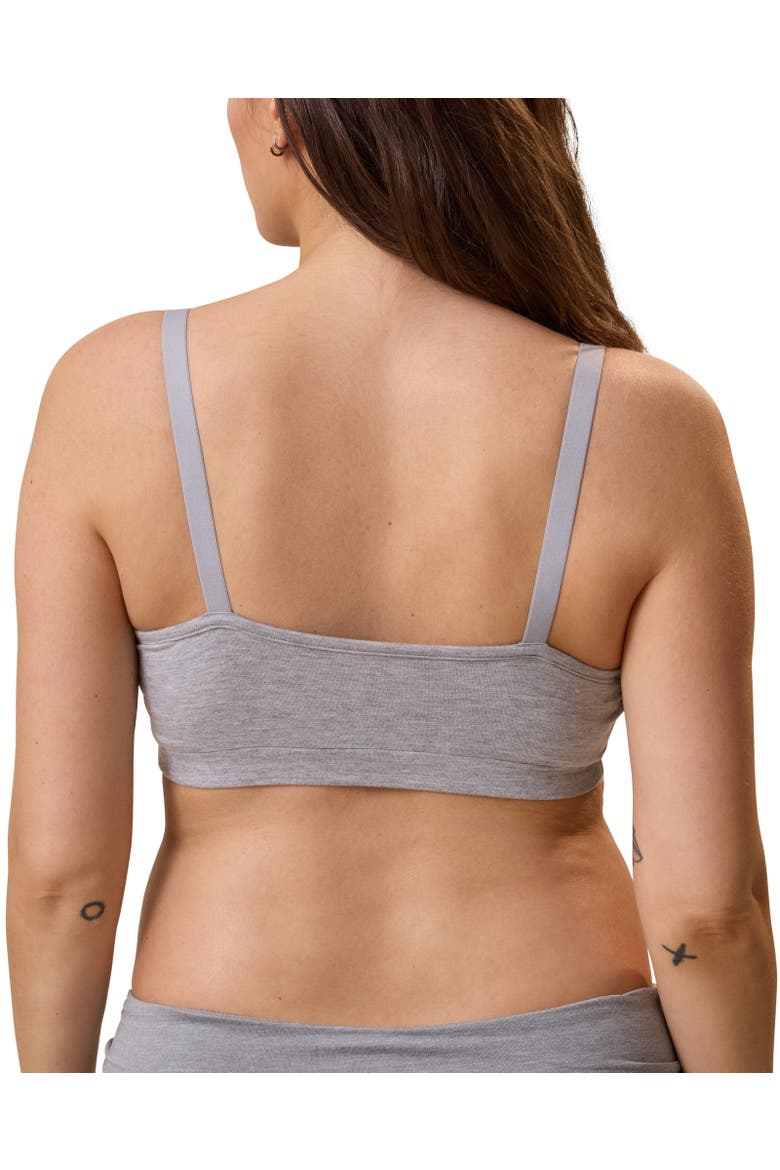Busty French Terry Maternity & Nursing Bralette -  Fits Sizes 30E-44H, Alternate, color, Grey Heather