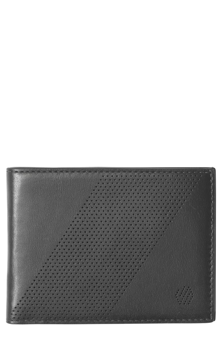 Johnston & Murphy Richmond Perforated Leather Bifold Wallet, Main, color,