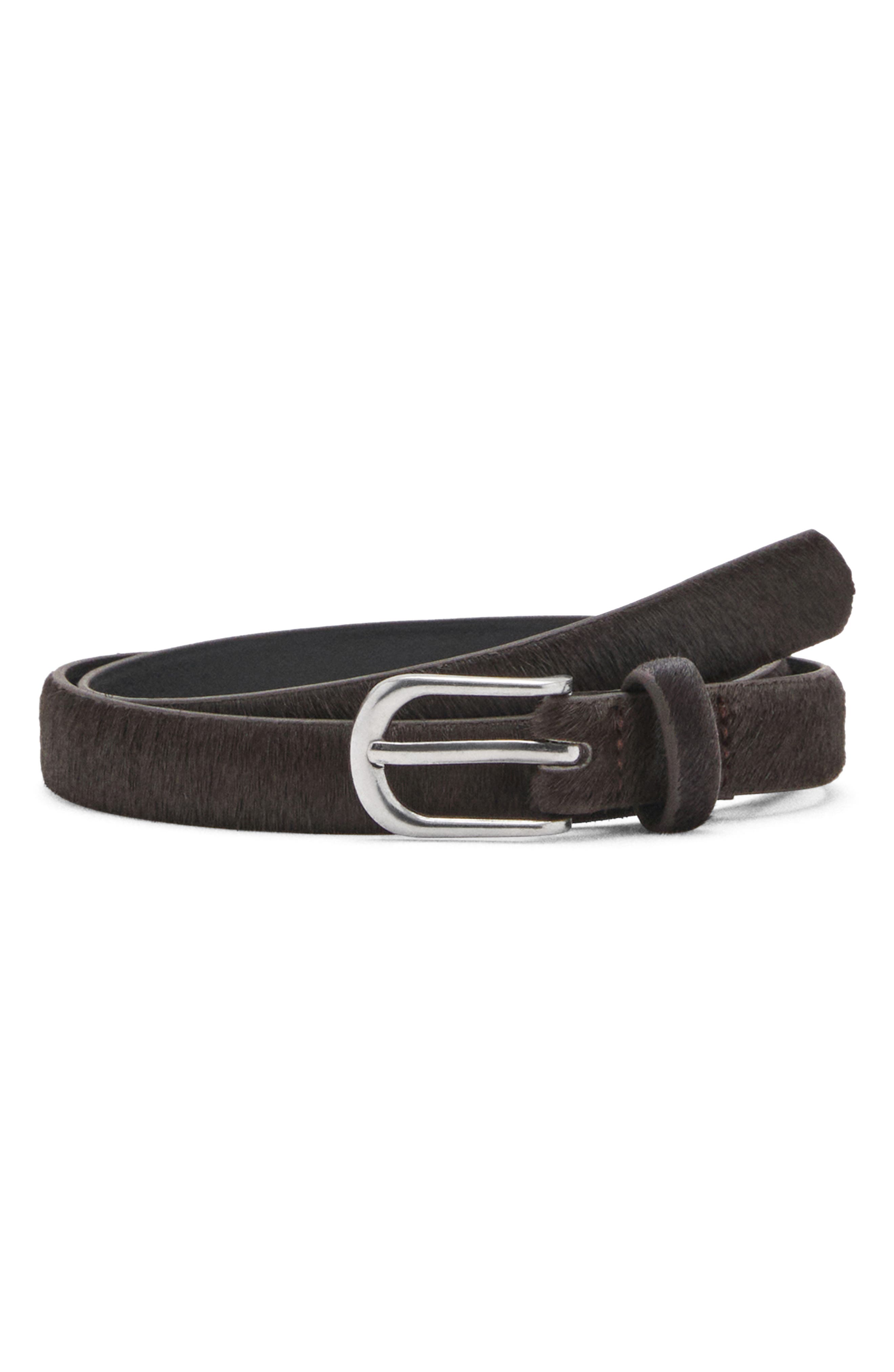 MANGO Genuine Calf Hair Belt
