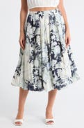 Adrianna Papell Printed Bubble Hem Skirt