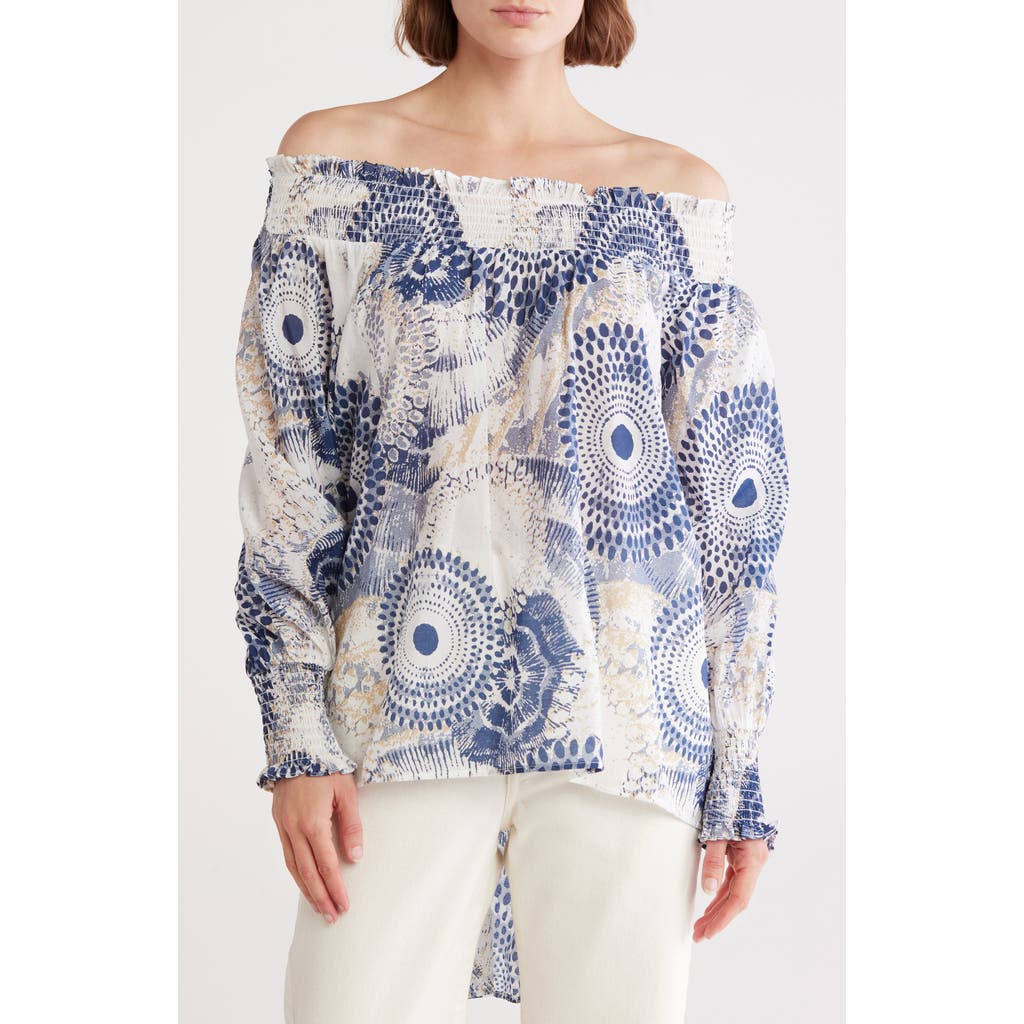 Shop Patrizia Luca Off The Shoulder High-low Tunic Shirt