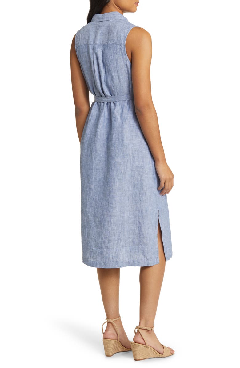 Tommy Bahama Two Palms Linen Shirtdress, Alternate, color, Chambray