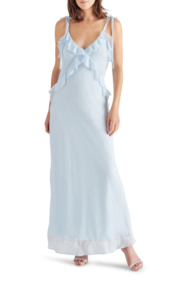 Adalina Ruffle Maxi Dress, Main, color, MORNING BLUE