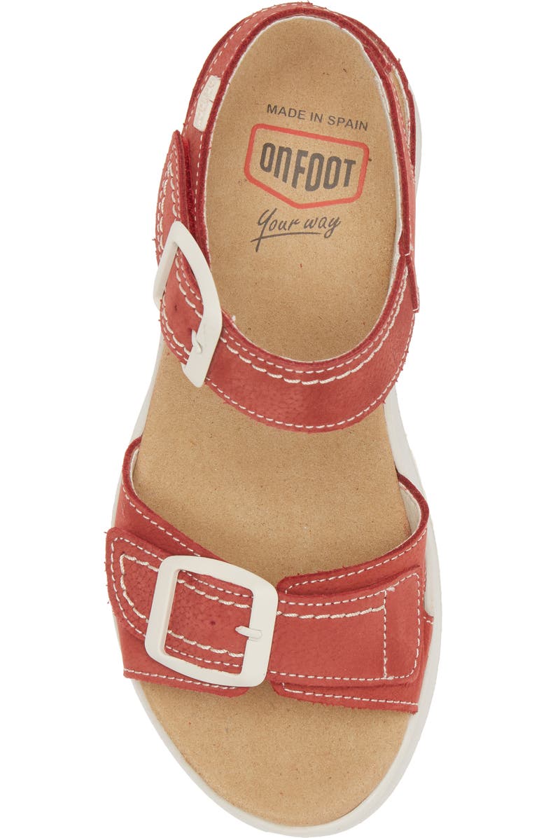 On Foot 80217 Orleans Wedge Sandal, Alternate, color, Red