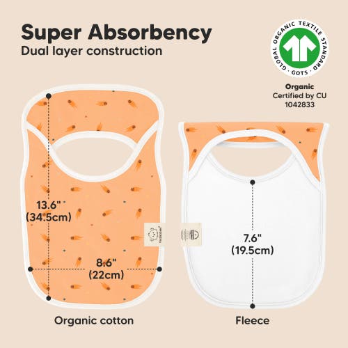 Keababies 8-pack Hallo Drool Bibs In Cosmo