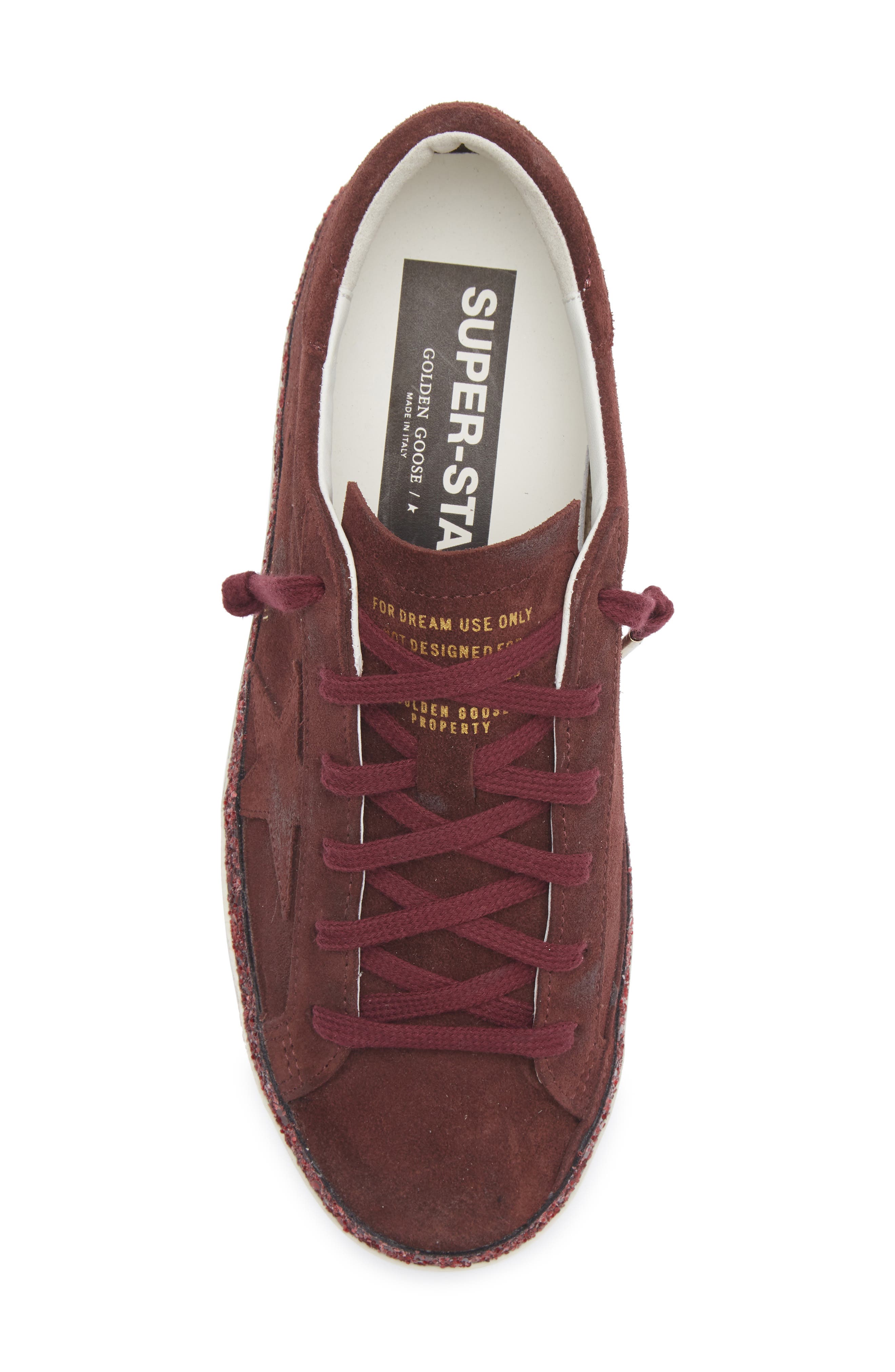 Golden Goose Super-Star Low Top Sneaker, Alternate, color, Burgundy