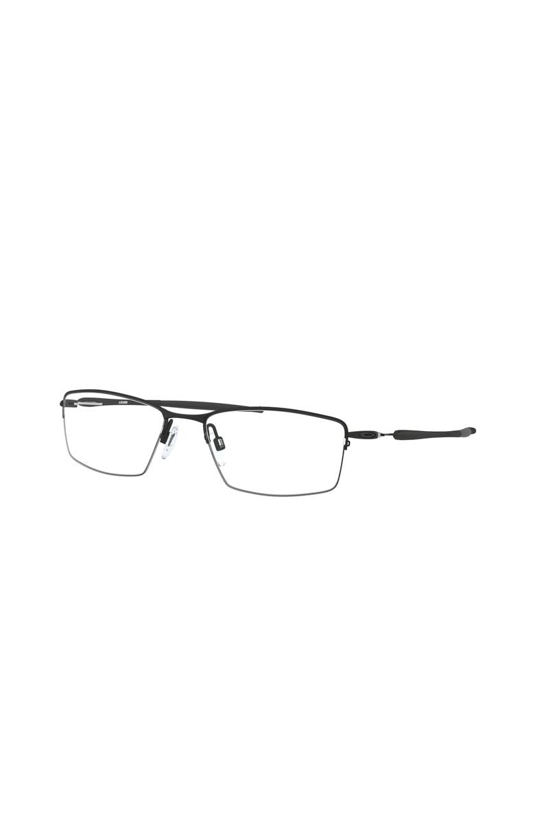 Oakley 56mm Rectangle optical glasses, Main, color, Black