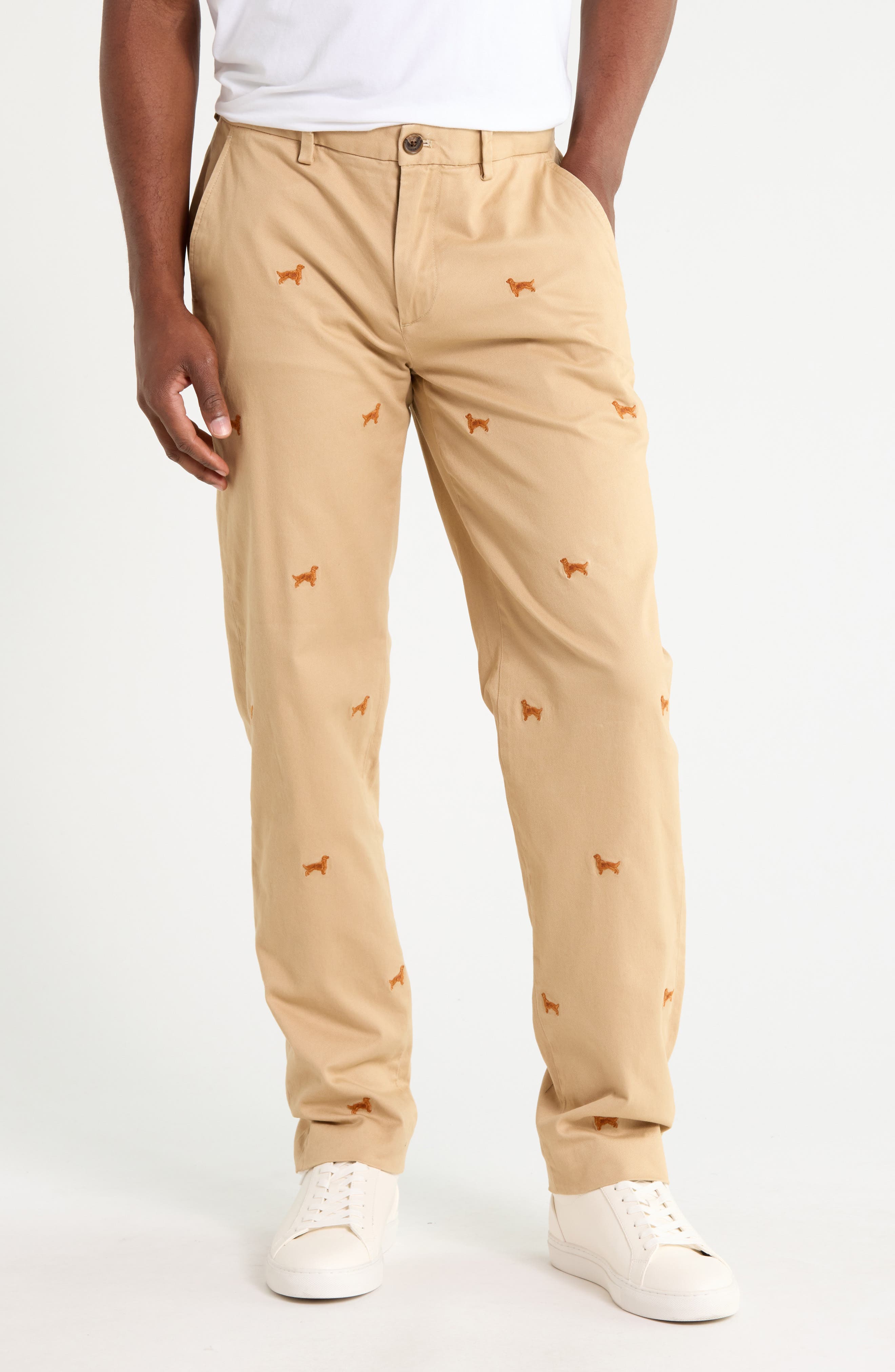 Brooks Brothers Embroidered Irish Setter Chino Trousers (Men ...