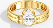 Everlee Pear Aura Solitaire Lab Diamond Ring in 14K