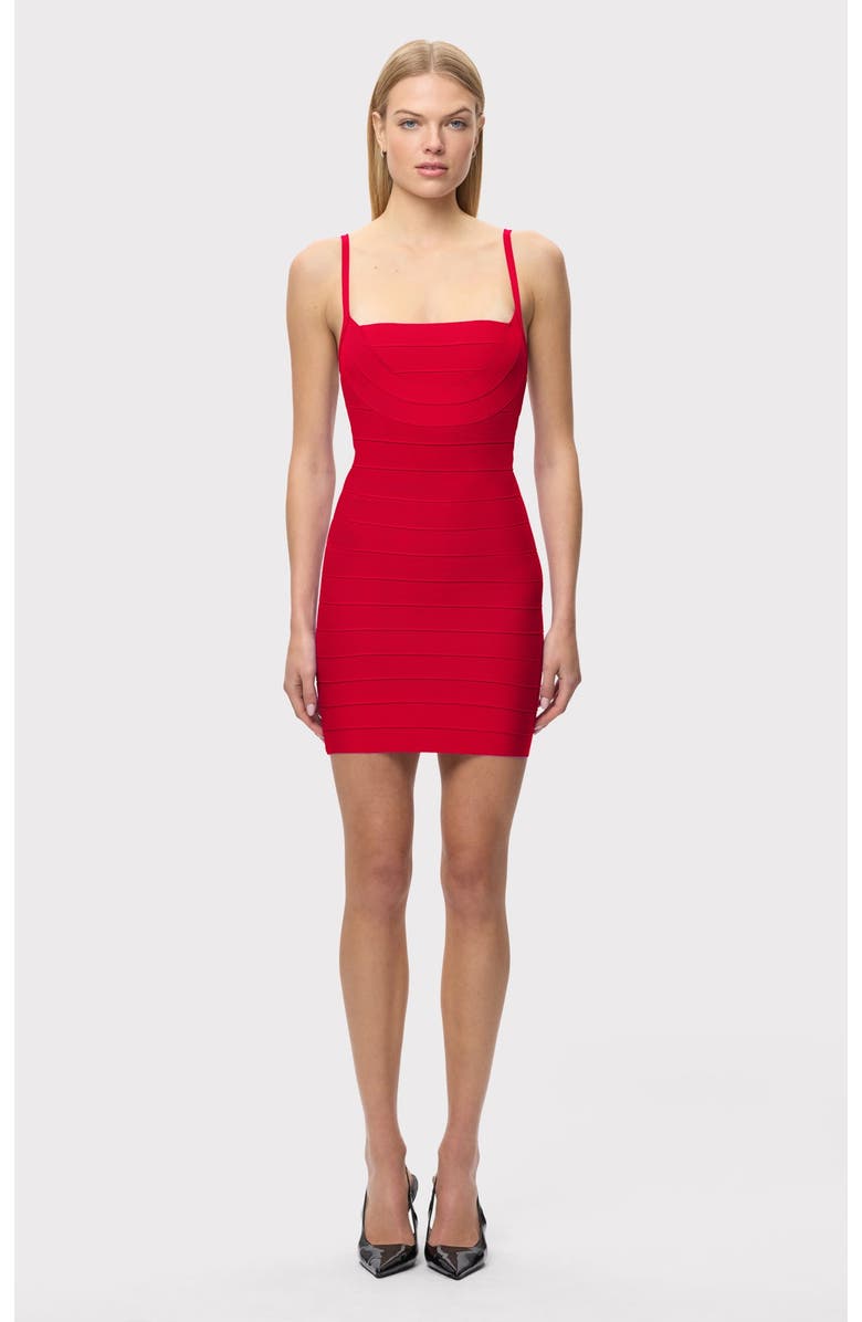 Herve Leger The Dance Floor Dress, Alternate, color, Chili