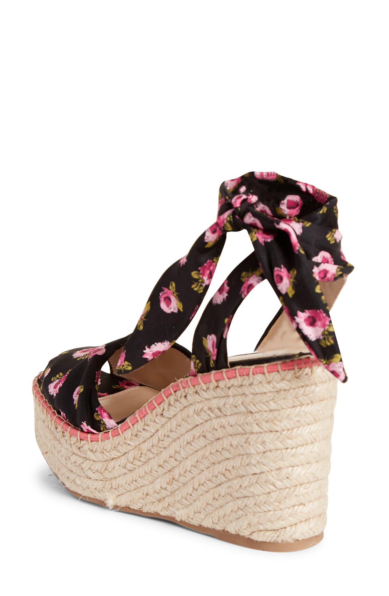 Prada Platform Wedge Espadrille Sandal, Alternate, color, 