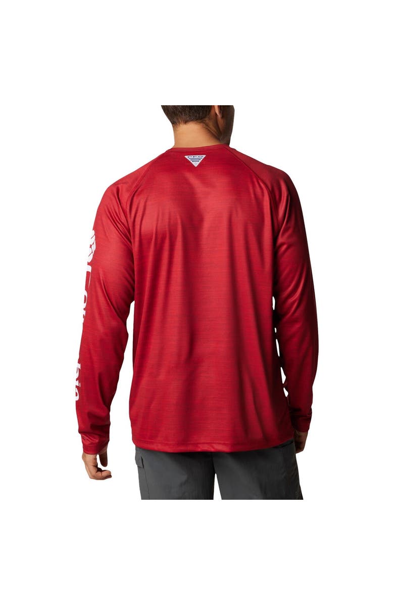 Columbia Men's Columbia  Crimson Oklahoma Sooners PFG Terminal Tackle Omni-Shade Raglan Long Sleeve T-Shirt, Alternate, color, Crimson