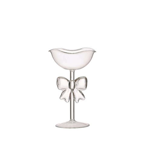 Glass Pedestal Bowl with Bow Detail