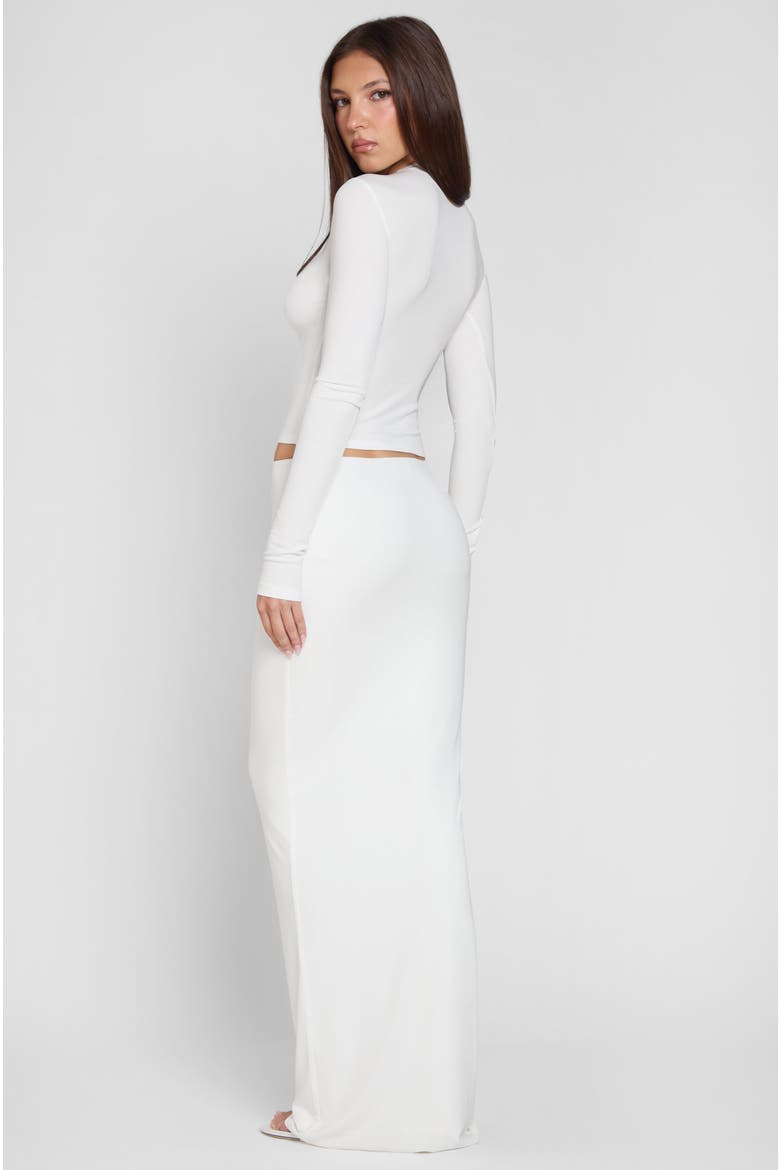 Everyday Jersey Maxi Skirt, Alternate, color, White