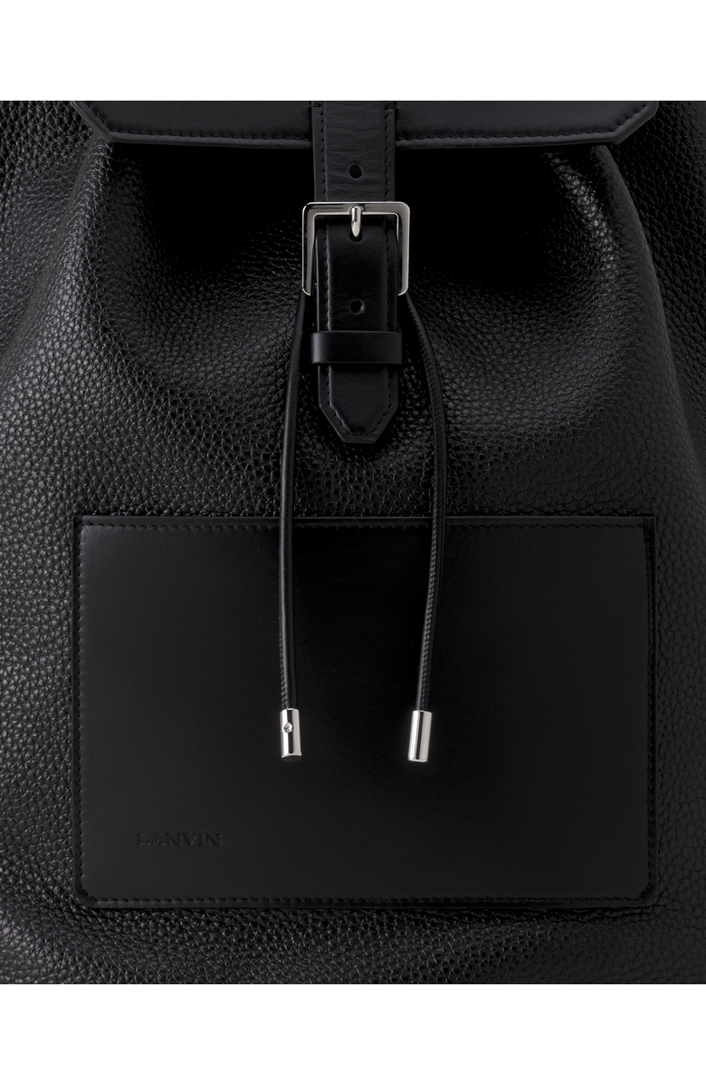 Lanvin Zaino Leather Backpack, Alternate, color, Black