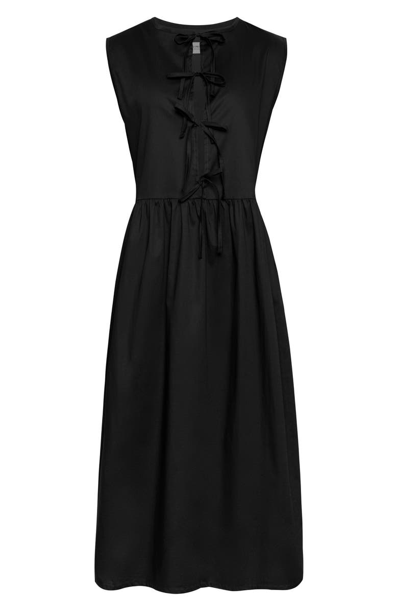 The Lulo Project Hortensia Tie Front Stretch Cotton Midi Dress, Alternate, color, 