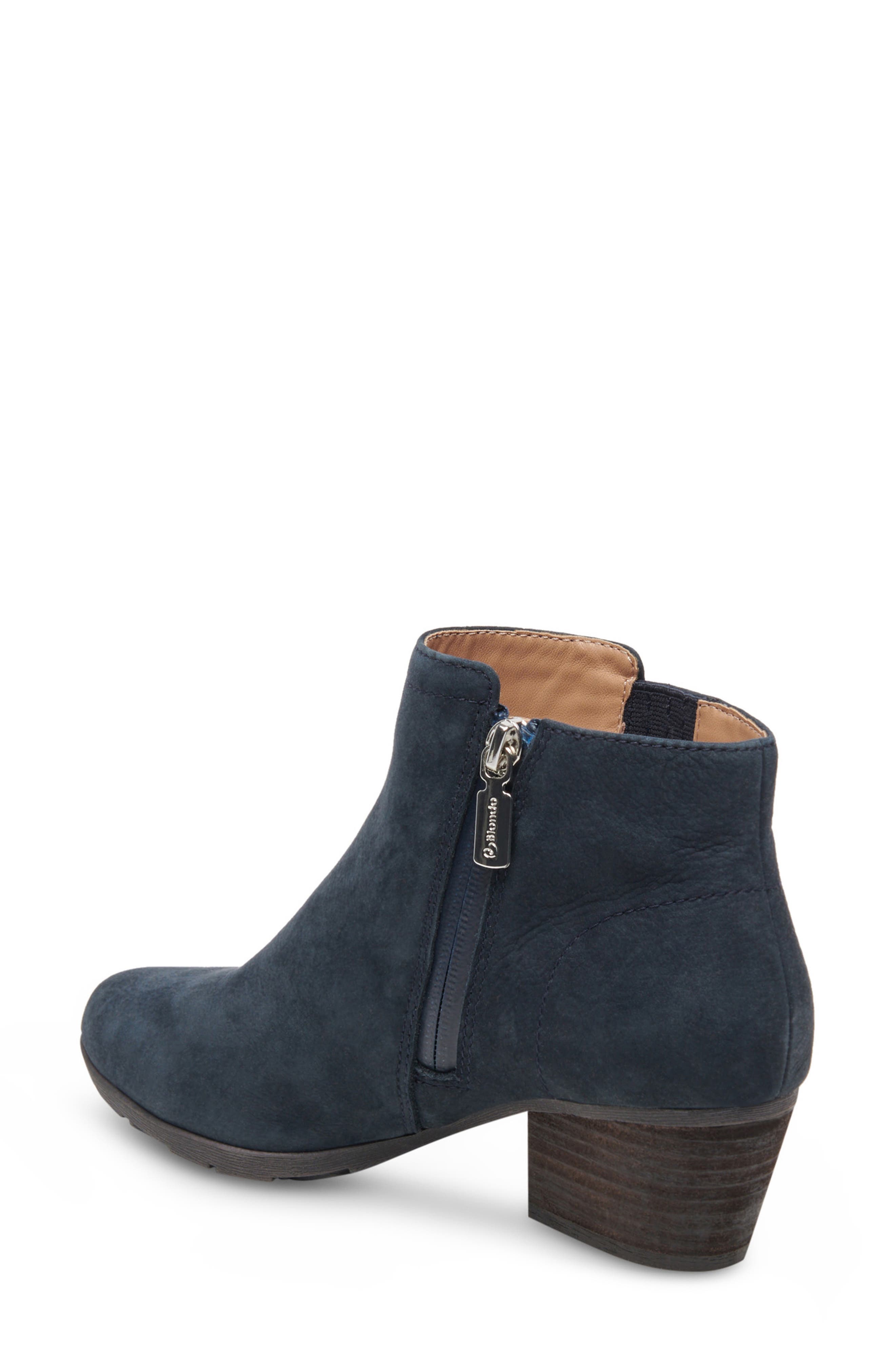Valli Waterproof Suede Bootie (Nordstrom Exclusive), Alternate, color, NAVY NUBUCK