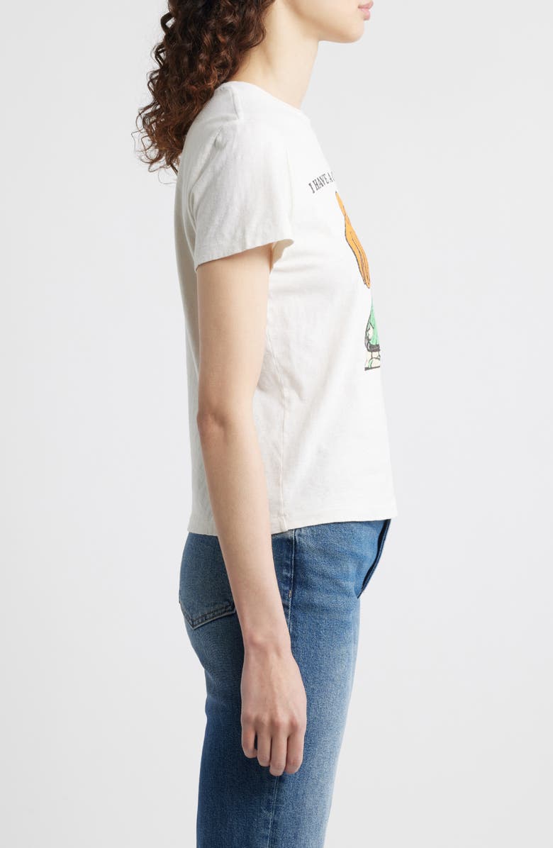 Re/Done I Have A Crush On You Cotton Graphic T-Shirt, Alternate, color, Vintage White