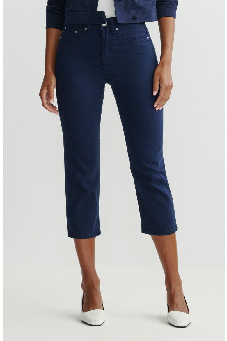 Kristy High Waist Capri Jeans, Main, color, BRIGHT NAVY