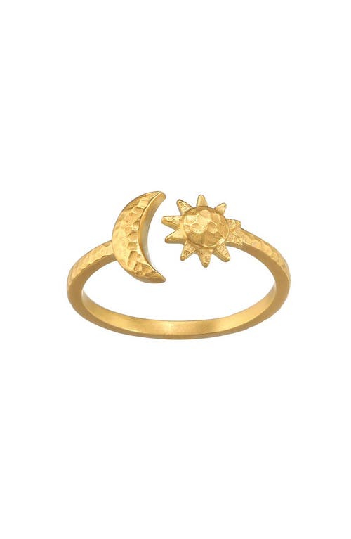 Satya Jewelry Illuminated Spirit Moon Sun Adjustable Ring in Gold at Nordstrom