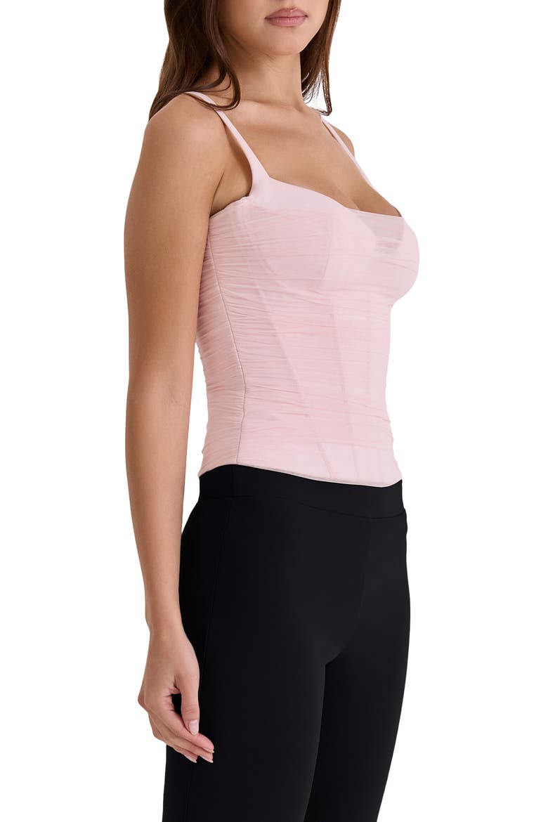 Lini Mesh Corset Top, Alternate, color, BLUSH PINK