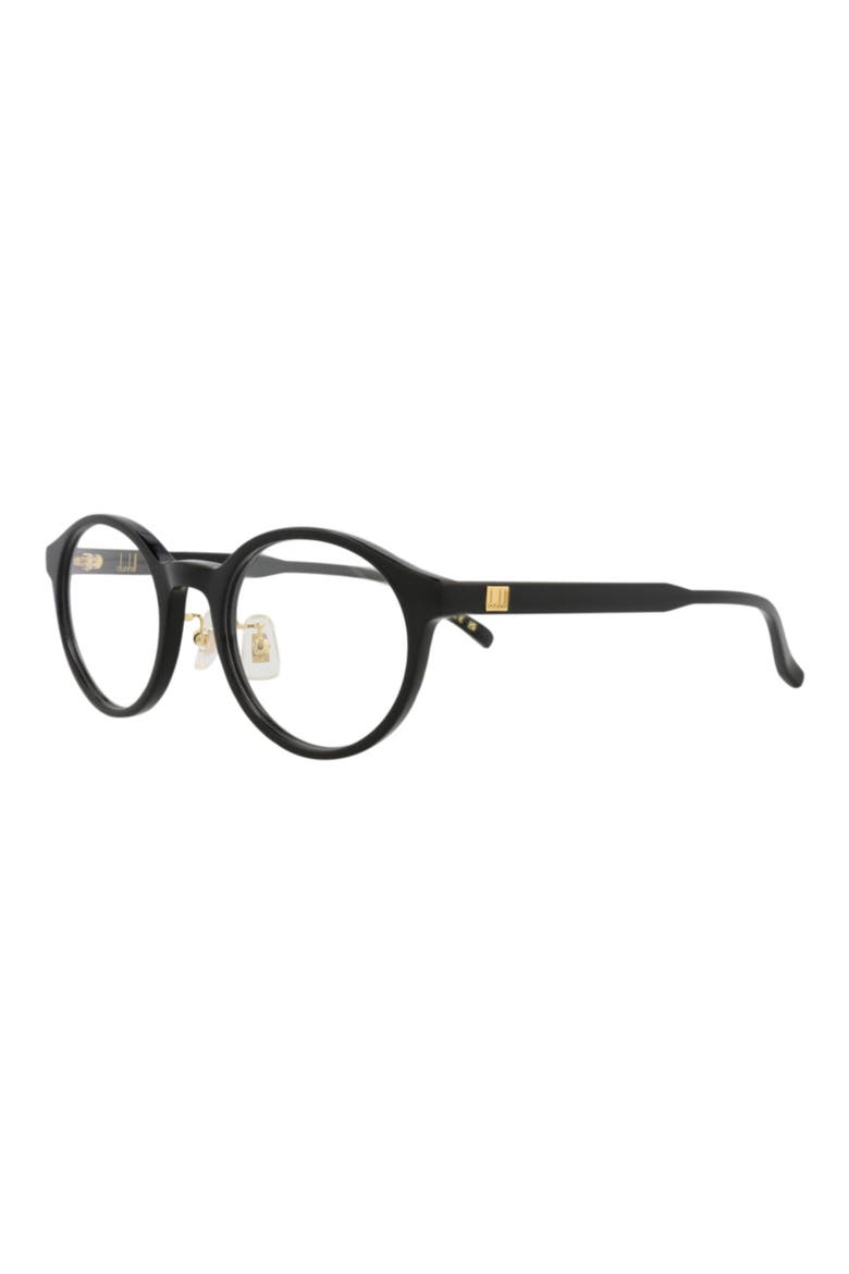 50mm Round Optical Glasses, Alternate, color, BLACK BLACK TRANSPARENT
