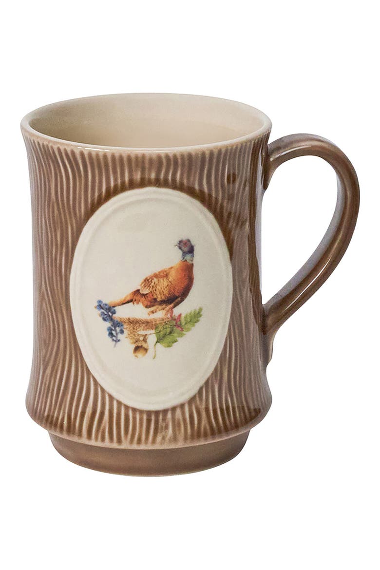 Forest Walk Pheasant Mug, Main, color, CAFE AU LAIT