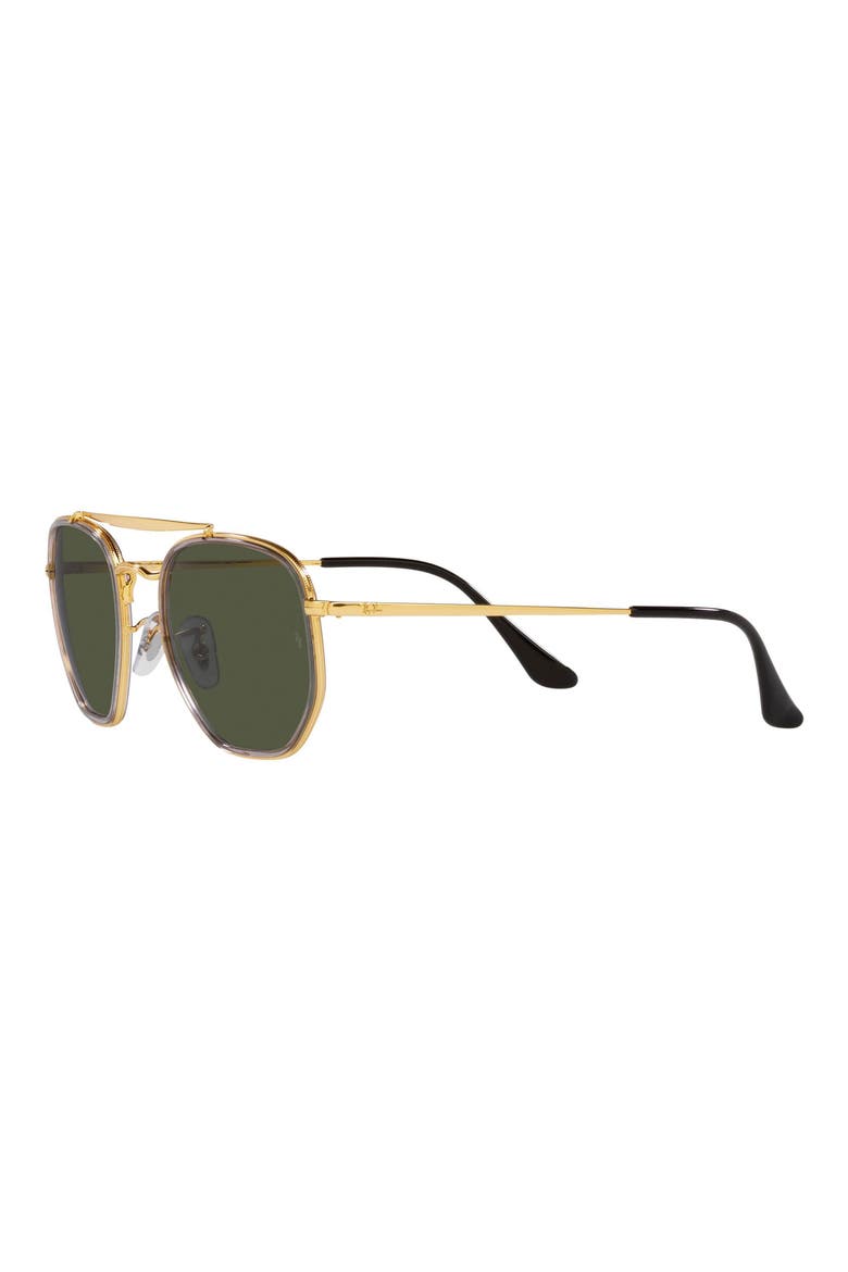 52mm Irregular Aviator Sunglasses, Alternate, color, YELLOW